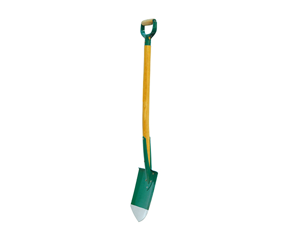 Truper Type Short Wooden Handle Round Point Shovel